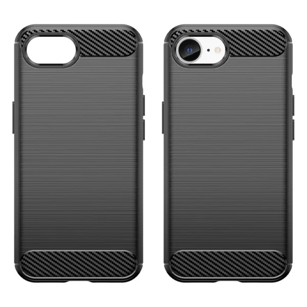 Силиконов Калъф Carbon Fibre Brushed за  iPhone 16e/17e, Черен 2