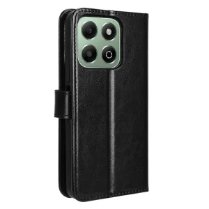 PU Leather Flip Case for Honor X6b 4G, Black 5