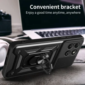 Shockproof Slide Camera Case for Honor X6b 4G, Black 5