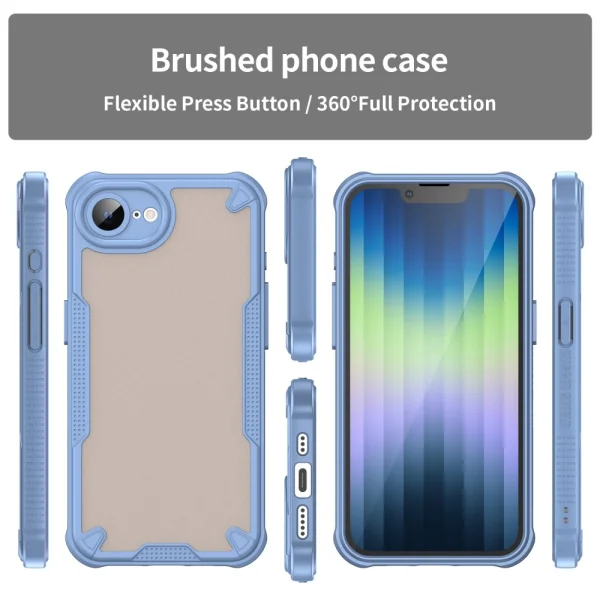 Удароустойчив калъф Frosted за iPhone 16e/17e, Син 5