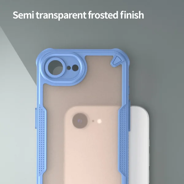 Удароустойчив калъф Frosted за iPhone 16e/17e, Син 3