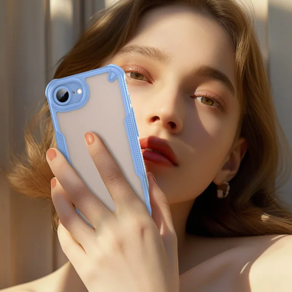 Удароустойчив калъф Frosted за iPhone 16e/17e, Син 4