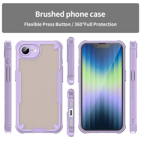 Shockproof Frosted Case for iPhone 16e/17e, Purple 5