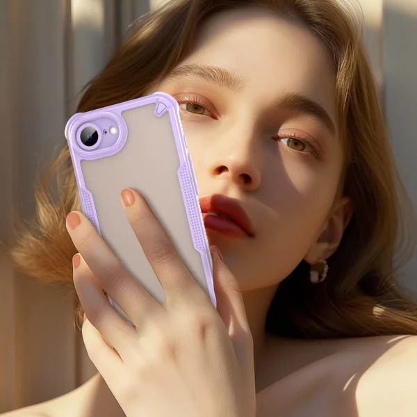 Shockproof Frosted Case for iPhone 16e/17e, Purple 4