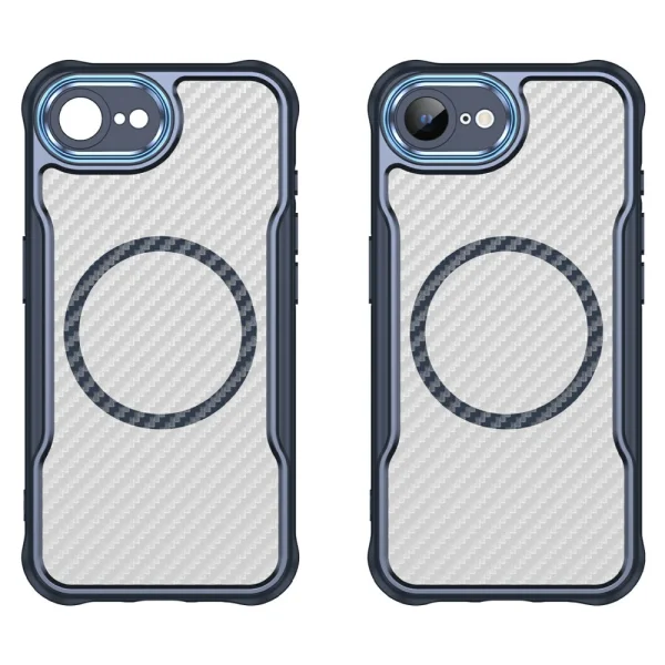 MagSF Hybrid Carbon Shockproof Case for iPhone 16e/17e, Blue 2