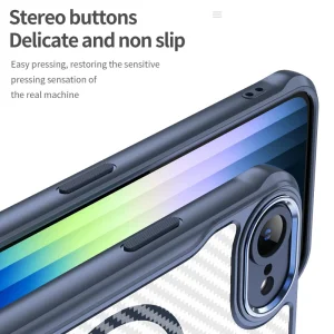 MagSF Hybrid Carbon Shockproof Case for iPhone 16e/17e, Blue 5