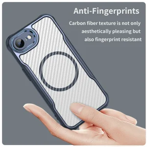 MagSF Hybrid Carbon Shockproof Case for iPhone 16e/17e, Blue 4