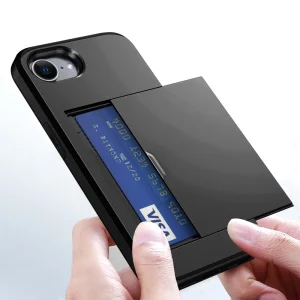 Shockproof case Sliding Card for iPhone 16e/17e, Black 4