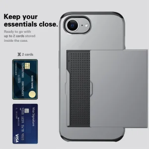 Shockproof Case Sliding Card for iPhone 16e/17e, Grey 3