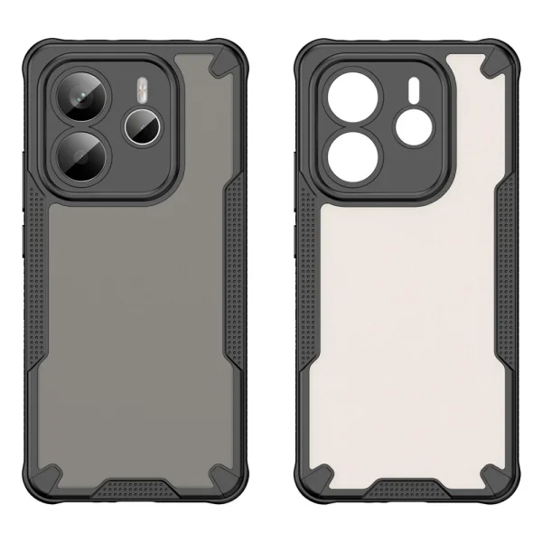 Удароустойчив калъф Frosted за Xiaomi Redmi Note 14 5G, Черен 2