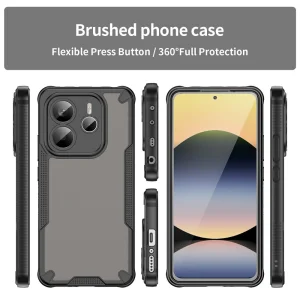 Удароустойчив калъф Frosted за Xiaomi Redmi Note 14 5G, Черен 3