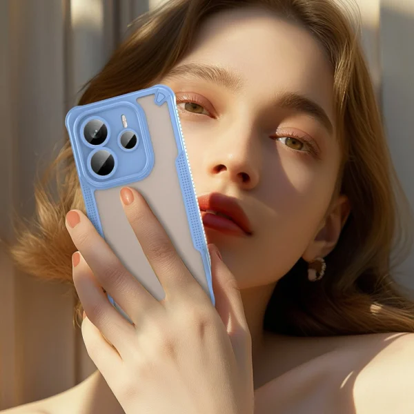 Shockproof Frosted Case for Xiaomi Redmi Note 14 5G, Blue 5