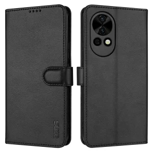 Калъф Тефтер AZNS Leather за Huawei nova 13, черен