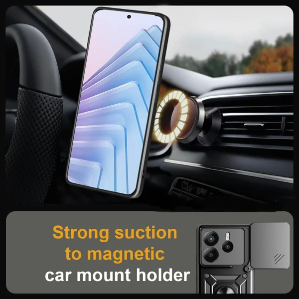 Shockproof Slide Camera case for Xiaomi Redmi Note 14 5G, Black 2