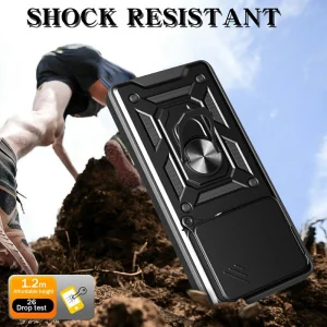 Shockproof Slide Camera case for Xiaomi Redmi Note 14 5G, Black 4