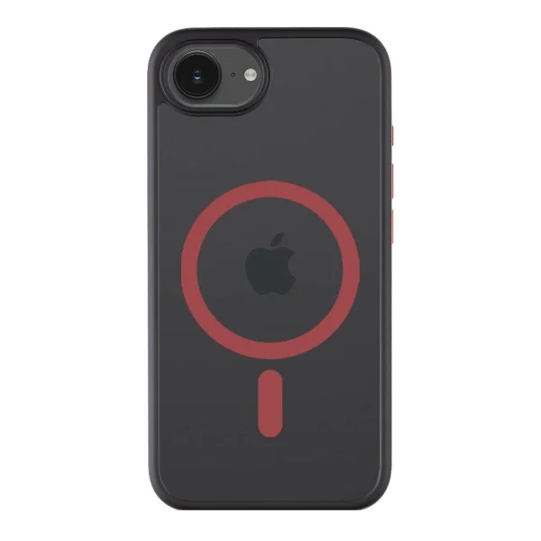 Shockproof case Tactical MagForce Hyperstealth for iPhone 16e/17e, Black-red 1