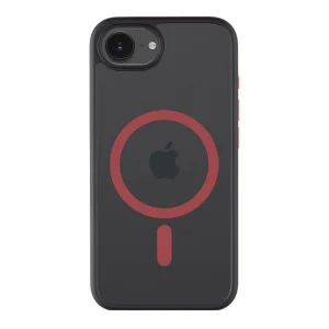 Удароустойчив калъф Tactical MagForce Hyperstealth за iPhone 16e/17e, Черен-червен