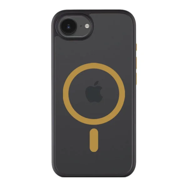 Shockproof case Tactical MagForce Hyperstealth for iPhone 16e/17e, Black-yellow 1