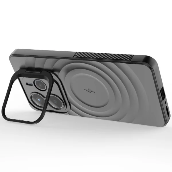 Силиконов калъф MagSF Kickstand за Xiaomi Redmi Note 14 5G, Черен 4