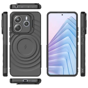 Силиконов калъф MagSF Kickstand за Xiaomi Redmi Note 14 5G, Черен 5