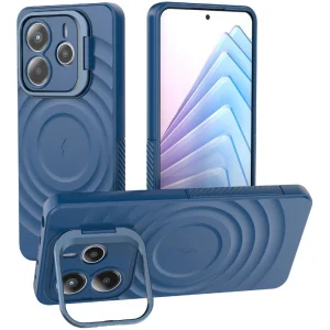 Силиконов калъф MagSF Kickstand за Xiaomi Redmi Note 14 5G, Син