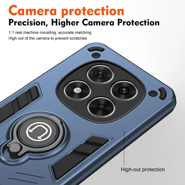 Удароустойчив Калъф Camshield Kickstand за Xiaomi Redmi Note 14 Pro 5G / Poco X7 5G, Син 3