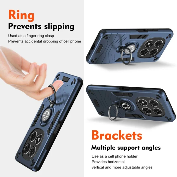 Удароустойчив Калъф Camshield Kickstand за Xiaomi Redmi Note 14 Pro 5G / Poco X7 5G, Син 2
