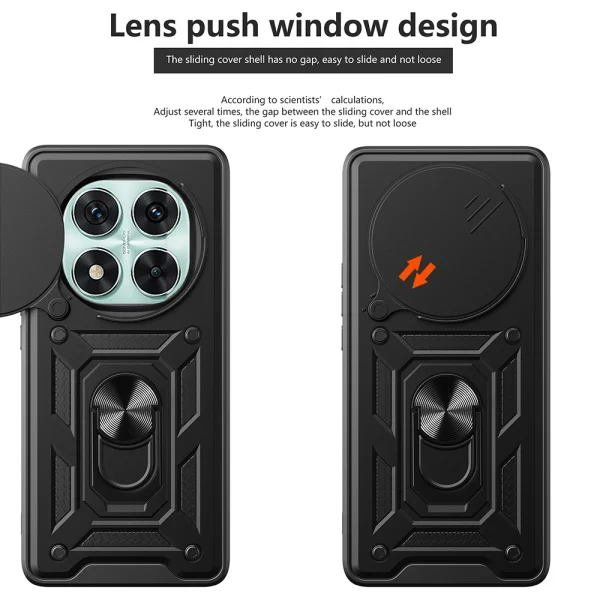 Shockproof Slide Camera case for Xiaomi Redmi Note 14 Pro 5G / Poco X7 5G, Black 2