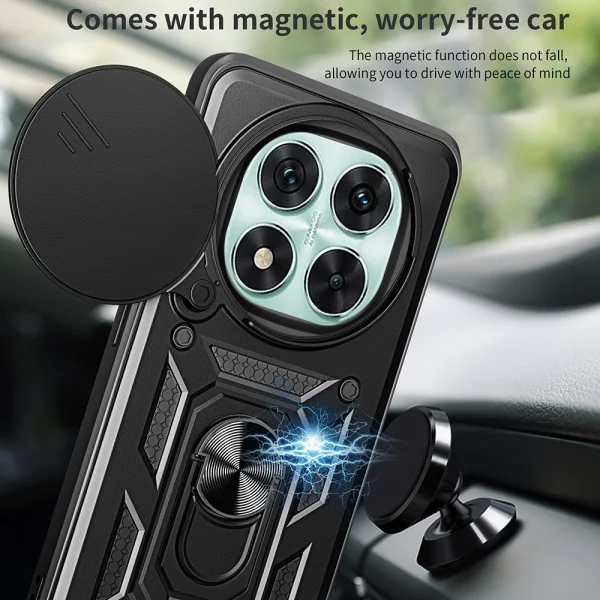 Shockproof Slide Camera case for Xiaomi Redmi Note 14 Pro 5G / Poco X7 5G, Black 4