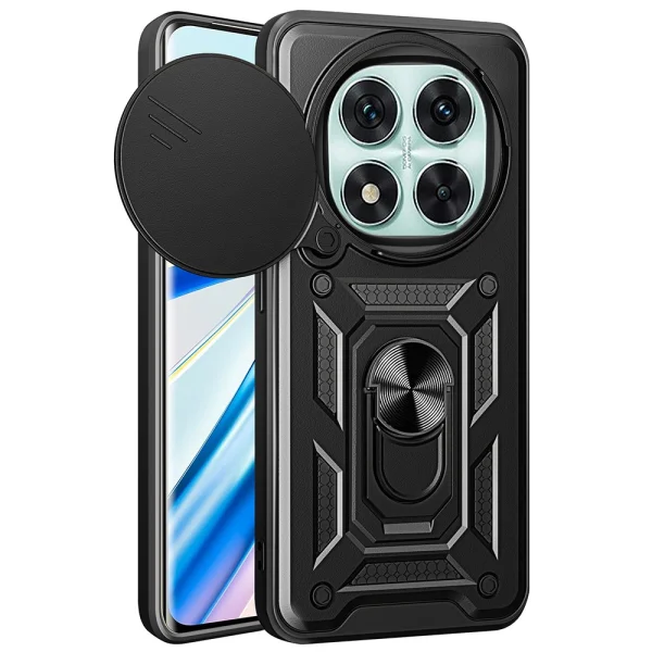 Shockproof Slide Camera case for Xiaomi Redmi Note 14 Pro 5G / Poco X7 5G, Black 1