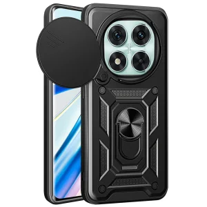 Удароустойчив калъф Slide Camera за Xiaomi Redmi Note 14 Pro 5G / Poco X7 5G, Черен