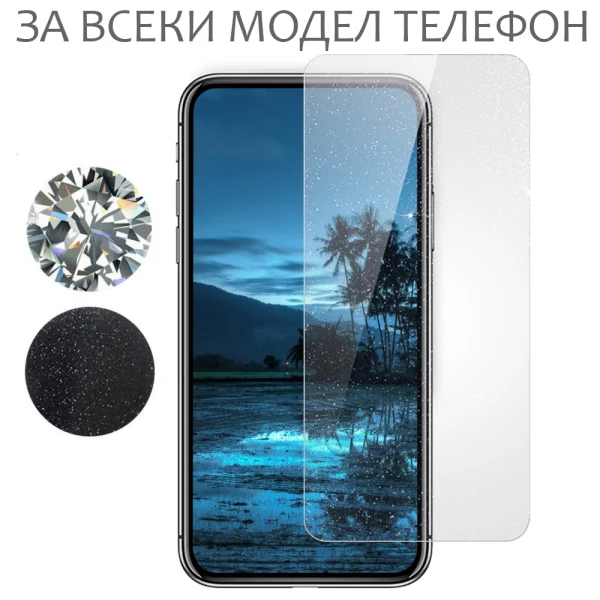 Хидрогел протектори SAMURAI с блясък Silver Diamond за всеки телефон 1