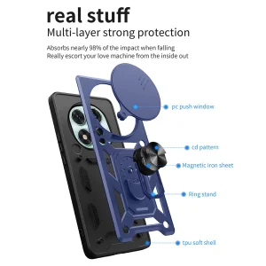 Удароустойчив калъф Slide Camera за Xiaomi Redmi Note 14 Pro 5G / Poco X7 5G, Син 3