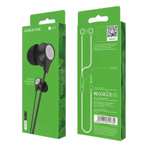 Слушалки с микрофон BOROFONE Tender Sound BM28, Черен 5