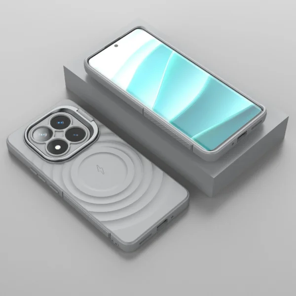 Силиконов калъф MagSF Kickstand за Xiaomi Redmi Note 14 Pro 5G / Poco X7 5G, Сив 4