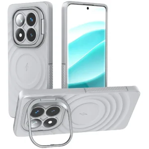 Силиконов калъф MagSF Kickstand за Xiaomi Redmi Note 14 Pro 5G / Poco X7 5G, Сив