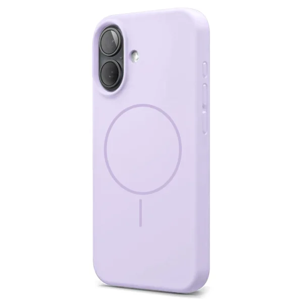 Удароустойчив калъф MagSF Slim Silicone за iPhone 16, Лилав 3