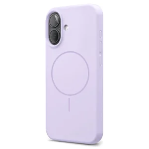 Удароустойчив калъф MagSF Slim Silicone за iPhone 16, Лилав 3