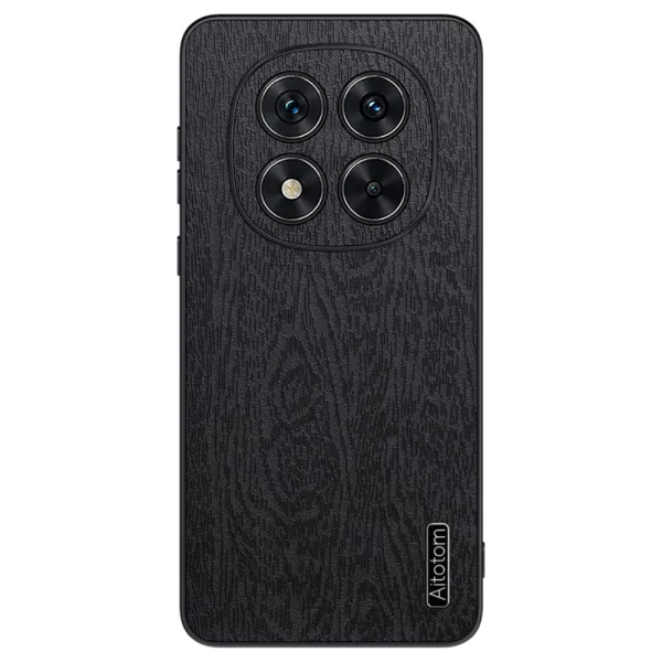 Удароустойчив калъф Wood Leather за Xiaomi Redmi Note 14 Pro 5G / Poco X7 5G, Черен 1