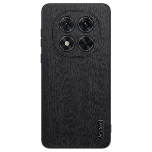 Удароустойчив калъф Wood Leather за Xiaomi Redmi Note 14 Pro 5G / Poco X7 5G, Черен