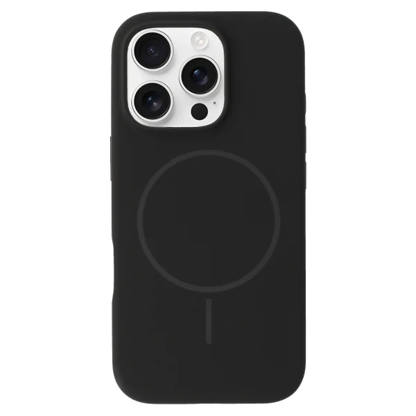Удароустойчив калъф MagSF Slim Silicone за iPhone 16 Pro, Черен 2