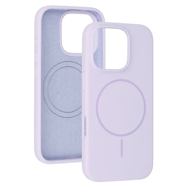 Shockproof case MagSF Slim Silicone for iPhone 16 Pro, Purple 4