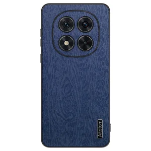Удароустойчив калъф Wood Leather за Xiaomi Redmi Note 14 Pro 5G / Poco X7 5G, Син