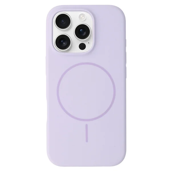 Shockproof case MagSF Slim Silicone for iPhone 16 Pro Max, Purple 1
