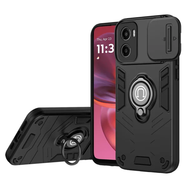 Удароустойчив калъф CamShield за Motorola Moto G05 4G, Черен 1