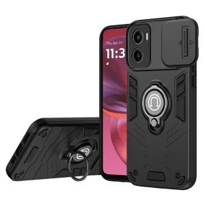 Удароустойчив калъф CamShield за Motorola Moto G05 4G, Черен