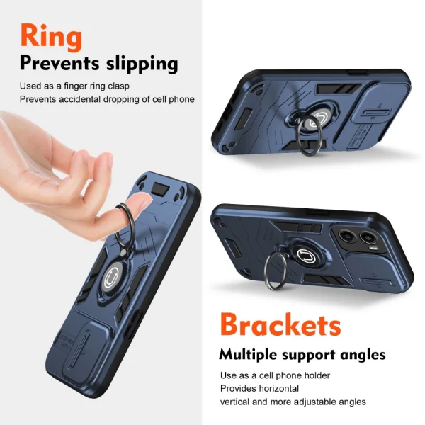Удароустойчив калъф CamShield за Motorola Moto G05 4G, Син 2