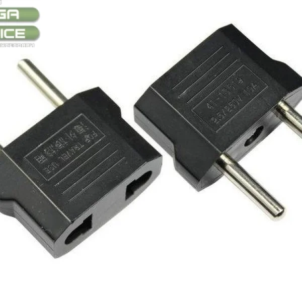 ПРЕХОДНИК 220V US UK to EU 2-pin - Black 1