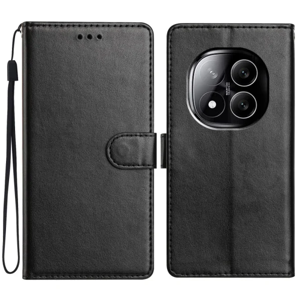Калъф тефтер Wallet Stand Leather за Xiaomi Redmi Note 14 Pro 5G / Poco X7 5G, Черен 1
