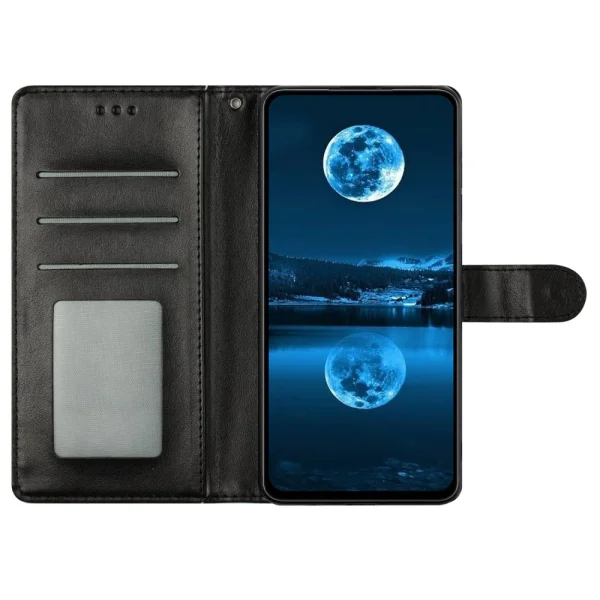 Калъф тефтер Wallet Stand Leather за Xiaomi Redmi Note 14 Pro 5G / Poco X7 5G, Черен 3